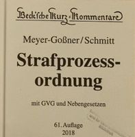 Meyer-Großner/Schmitt StPO-Kommemtar, 61. Auflage Lindenthal - Köln Sülz Vorschau