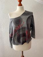 Pullover Shirt gr. 36 38 grau rot oversitze locker von Desigual Bayern - Simbach Vorschau