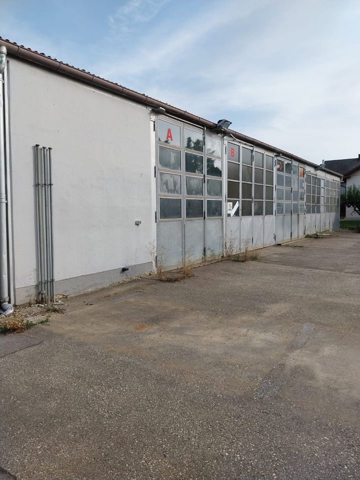 Produktions-/Lagerhalle mit Büro-/WC-Container zu vermieten in Herrngiersdorf