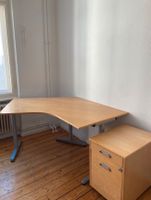 Schreibtisch Bürotisch Holztisch mit Container/Unterschrank Friedrichshain-Kreuzberg - Kreuzberg Vorschau
