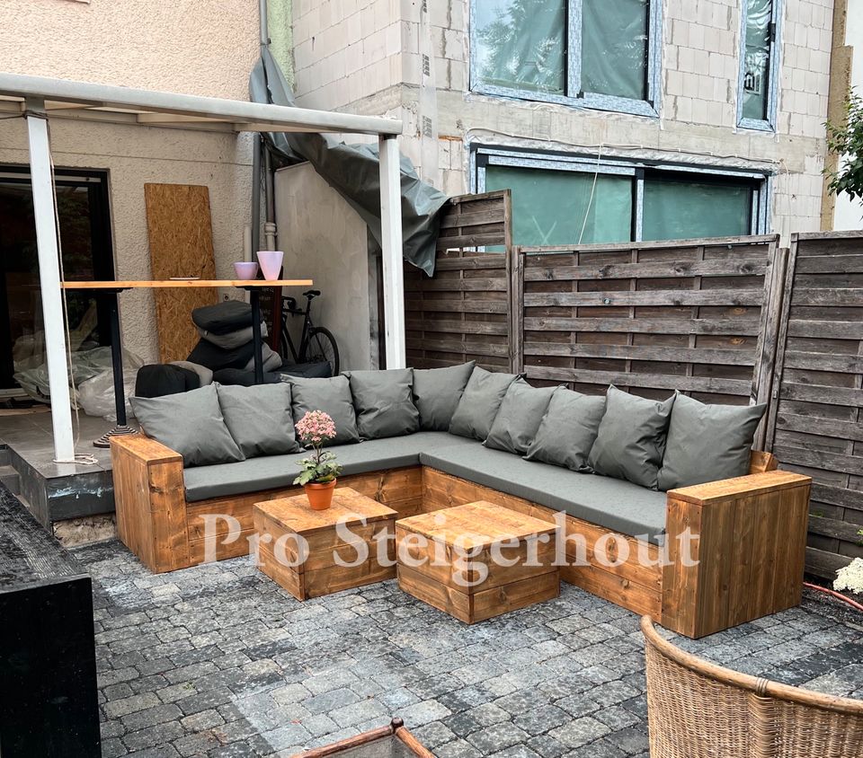 Gerüstholz Ecksofa Ecklounge Loungeset Lounge Sofa Gartenmöbel in Duisburg