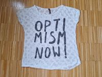 weiß-transparentes T-Shirt "Optimism now!" Gr. M Berlin - Köpenick Vorschau