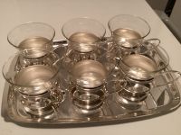 6 Personen Tee Service 60 er Jahre silberfarben Glas Wandsbek - Hamburg Rahlstedt Vorschau