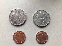 1 Deutsche Mark D-Mark (2x) und 1 Pfennig (2x) Brandenburg - Werder (Havel) Vorschau