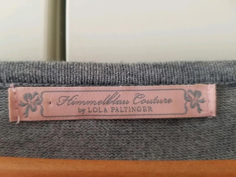 Pullover~48/50~Damen~Lola Paltinger ~grau~Pailletten~Blumen in Schönberg (Holstein)