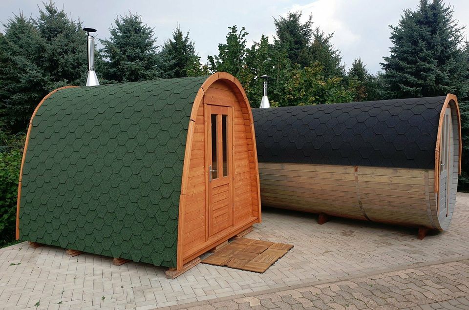 GARTENSAUNA 4x2,2m Ø NEU FASS SAUNA Banja Saunafass Ofen Holz in Hüllhorst