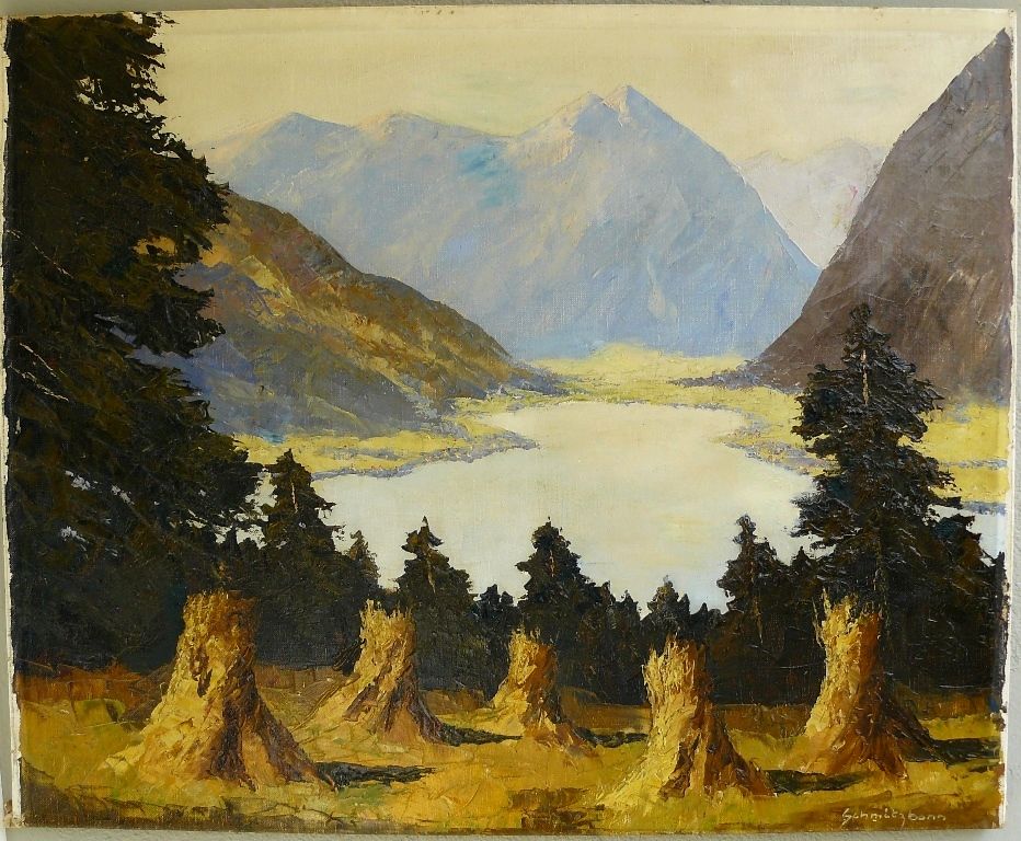 Gemälde "Ernte am Tegernsee" von Schmitzbonn B067 (2) in Eschweiler