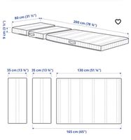 Schaummatratze für IKEA BUSUNGE Bettgestell Rheinland-Pfalz - Frankenthal (Pfalz) Vorschau