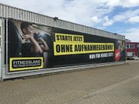 ❌ Banner Rohrrahmen Meshbanner Werbetechnik Werbefläche Niedersachsen - Braunschweig Vorschau