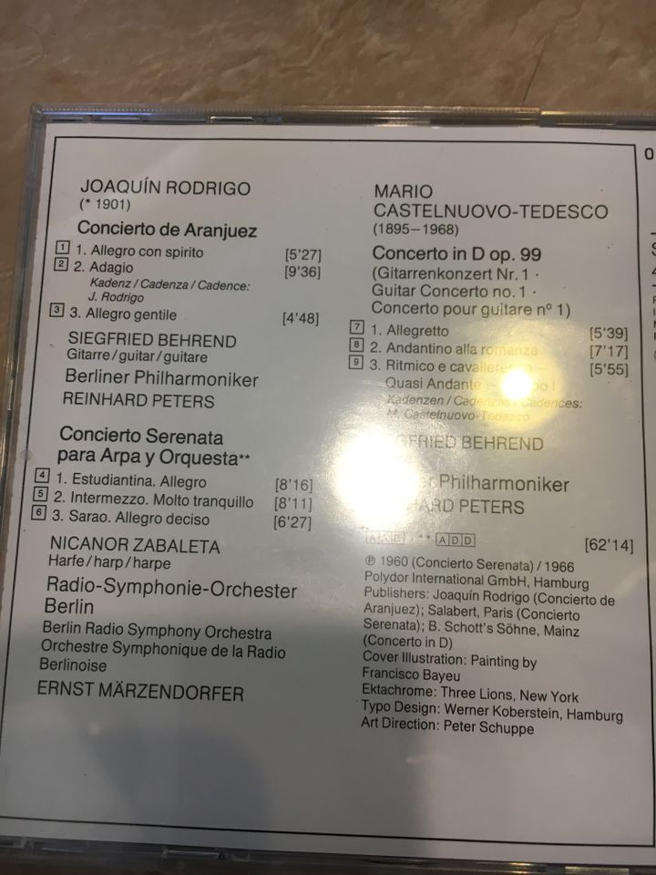 Rodrigo - Bocelli - Bolero - Quen 4 Musik CD´s in Hamburg