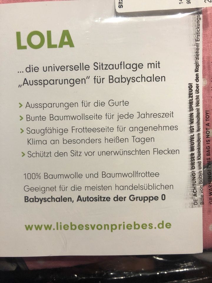 Sitzauflage LOLA neu für babyschale in Weinsberg