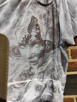 Shirt weiß grau Strass Gr. L Liberty Niedersachsen - Bröckel Vorschau