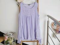 XXL 46 48 Ulla Popken Tunika Bluse Shirt Top lila flieder Spitze Sachsen-Anhalt - Genthin Vorschau