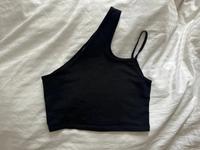 Schwarzes asymmetrisches Top Neckholdertop one-shoulder Berlin - Treptow Vorschau