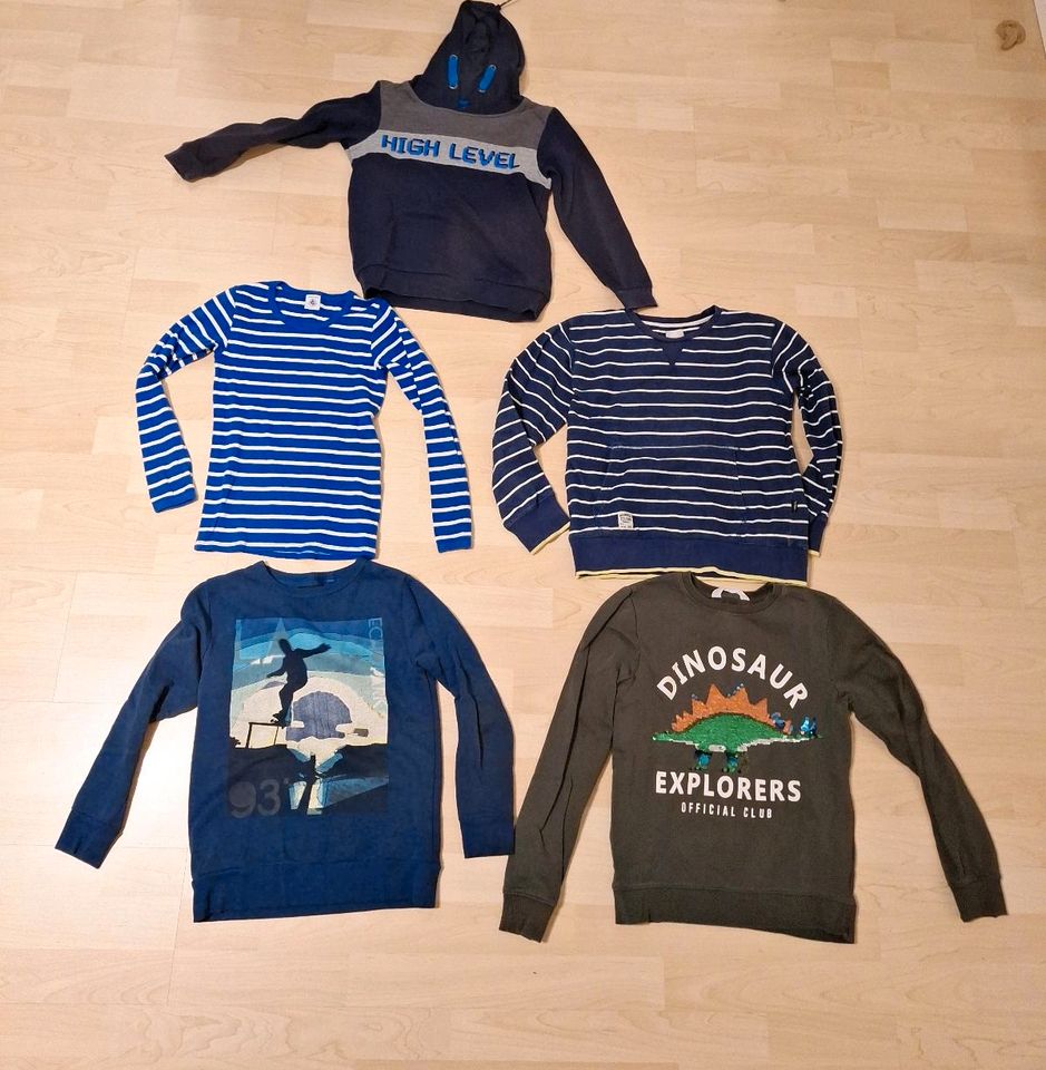 Shirt Pullover Pulli 134 140 Next Petit Bateau Dino Streifen  H&M in Bellheim