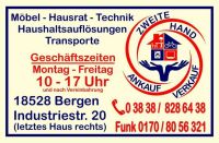 An & Verkauf ,Möbel ,Hausrat,Technik 2.Hand,Haushaltsauflösungen Mecklenburg-Vorpommern - Bergen auf Rügen Vorschau