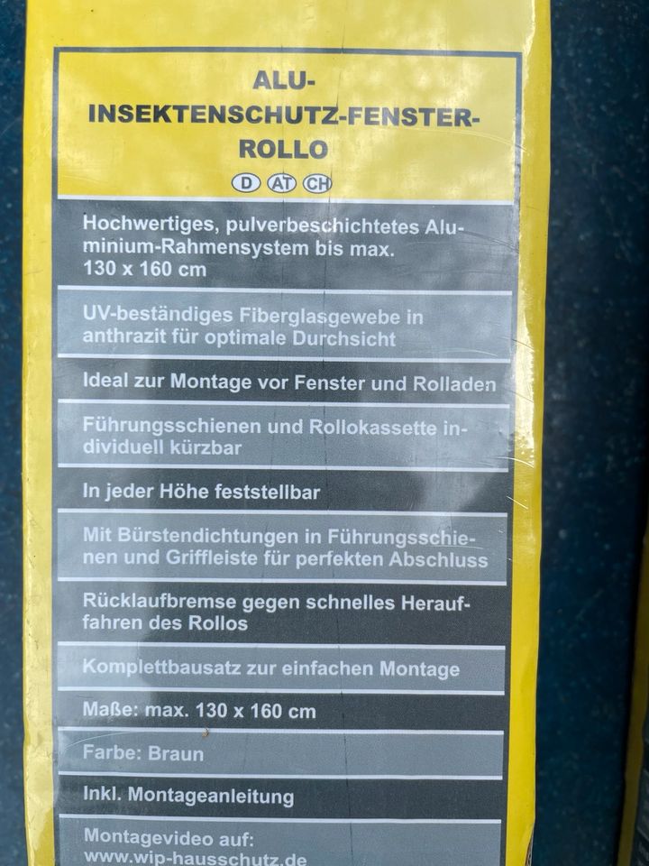 Insektenschutz Rollo Alu braun  Fliegenfenster in Dresden