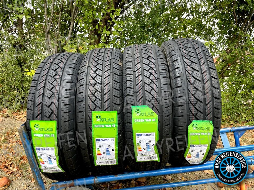 4x 225/65 R16C 112R ➡️ Allwetterreifen Ganzjahresreifen Reifen ➡️ATLAS Green 4S➡️ Renault Master Nissan NV400 Opel Movano Iveco Mercedes Transporter XL Maxi LLKW ►Allwetter MS M+S Ganzjahres 3PMSF NEU in Melle