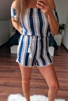 Jumpsuits Overall einteiler kurz sommer blau weiß XS 34 Bayern - Türkheim Vorschau