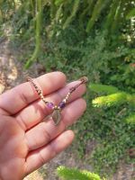 Mondstein messing Amethyst rhodochrosit kette makramee schmuck Baden-Württemberg - Hechingen Vorschau