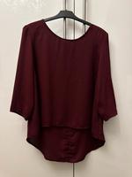 Chiffon Bluse bordeaux/dunkelrot Gr.46 Nordrhein-Westfalen - Willich Vorschau