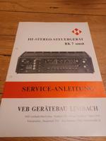 SERVICEANLEITUNG RFT DDR RADIO HELI RK7 Sachsen - Riesa Vorschau