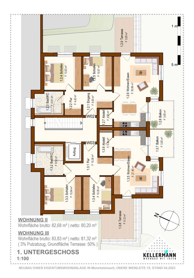 2-3-Zimmer Wohnungen mit Balkon und Aufzug - Preise auf Anfrage in Münchsteinach