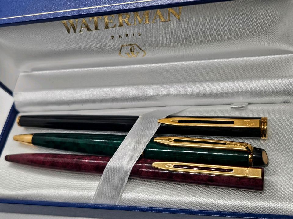 Waterman Füller mit 750er Goldfeder 18K und 2 Kugelschreiber. in Wiesbaden