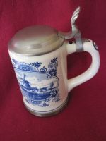 Bierkrug mit Zinndeckel Keramik Holland Mühle Delft Findorff - Findorff-Bürgerweide Vorschau