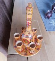 Bemaltes Holz Set Likör Damast Holzflasche Holzgläser Russland Nordrhein-Westfalen - Hellenthal Vorschau