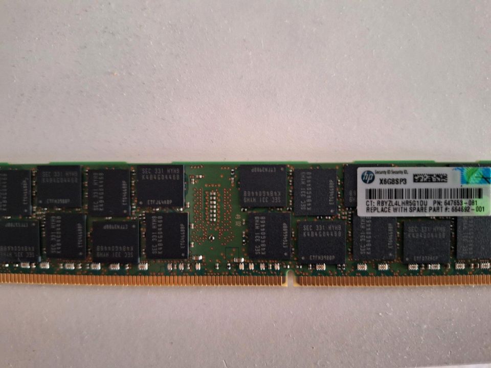 HP 6x 16Gb DDR3 RAM-Riegel-10600R PC3L Server in Erfurt