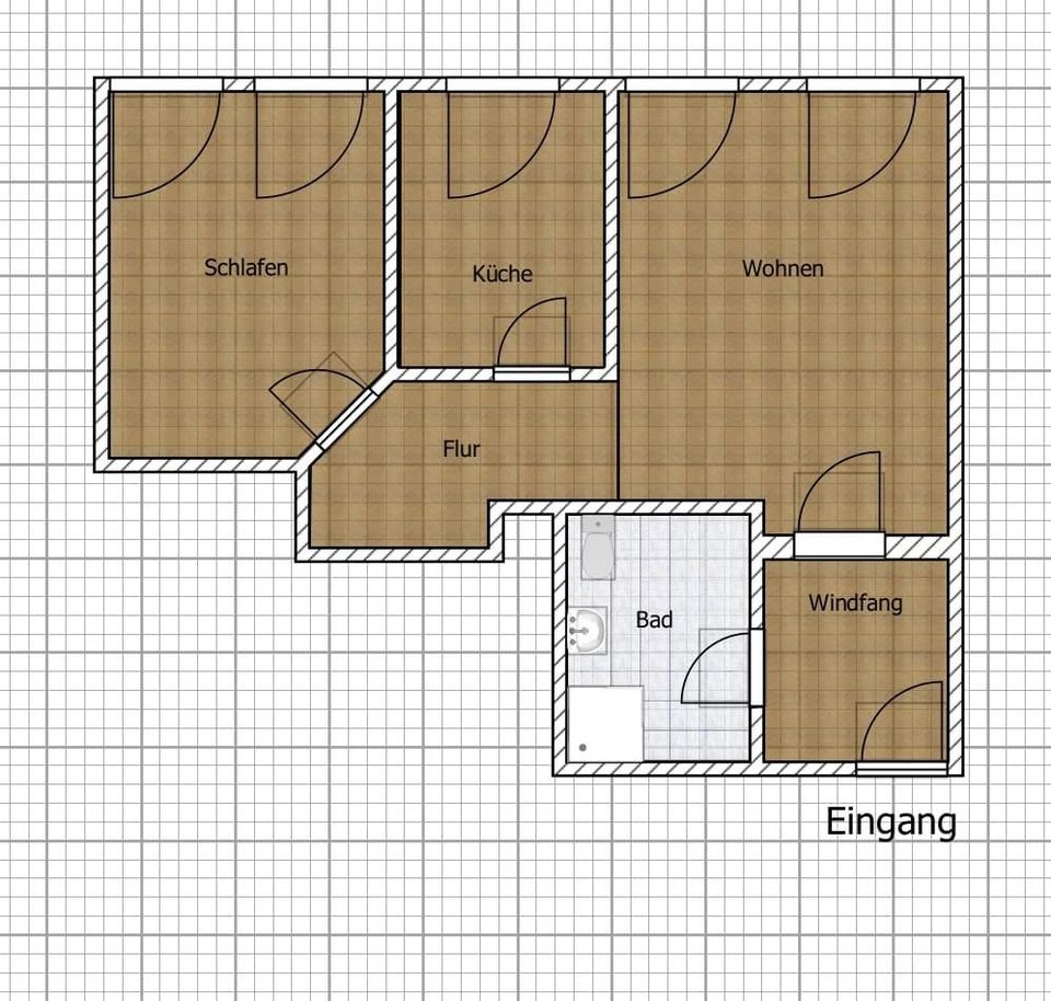 Schöne 2-Zimmer-Wohnung mit Küche in Berne + neue Heizungsanlage in Berne