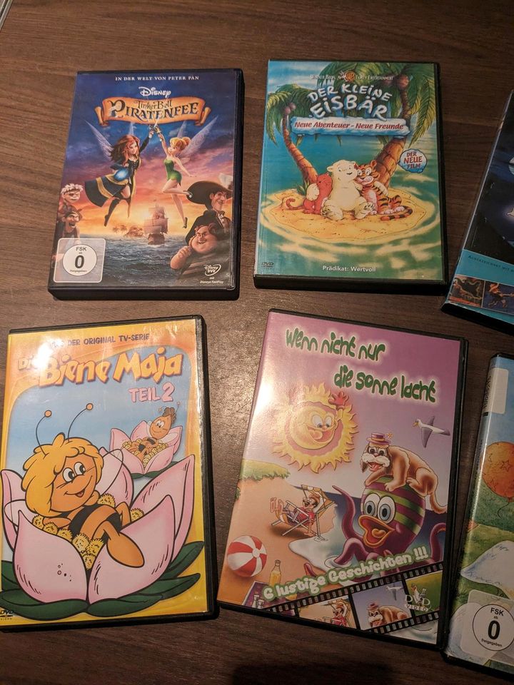 6 DVDs Biene Maja, Tinkerbell, Rabe Socke, Eisbär, Gespenst in Teublitz