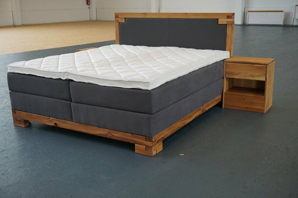 G+K Boxspringbett BE-0211 180x200 incl. Topper # Massiv-Möbel in Alsfeld