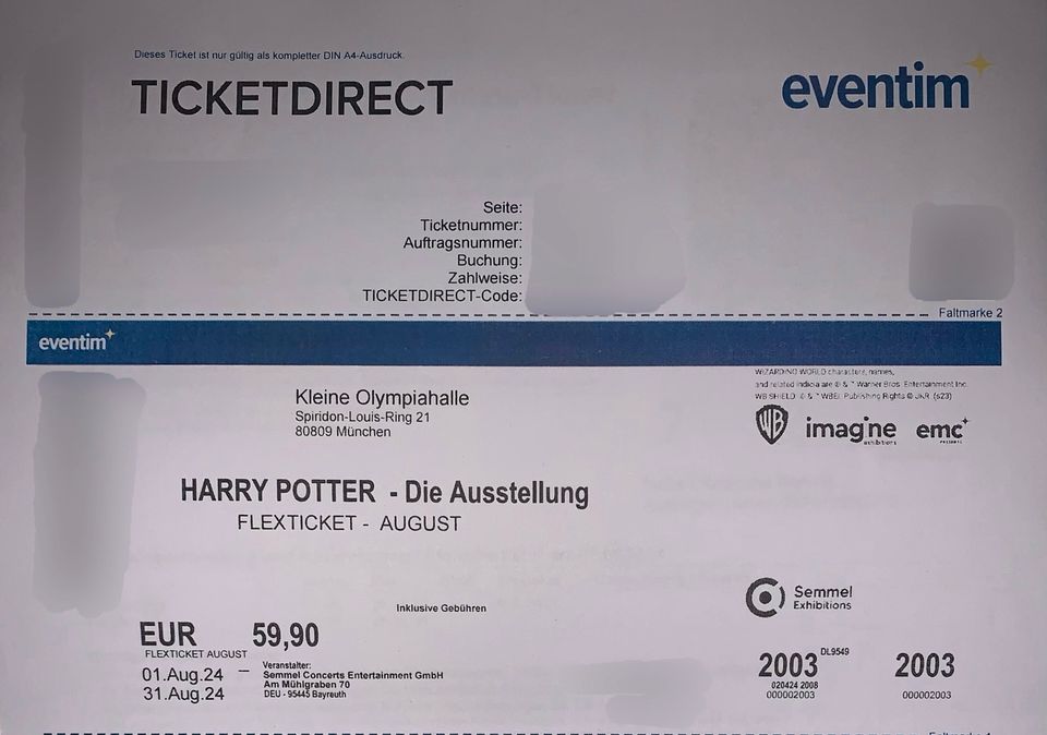 Harry Potter Ausstellung Flex Ticket August in Kamp-Lintfort