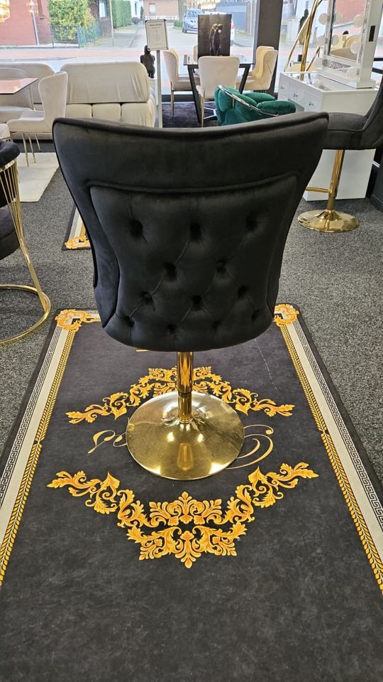 Designer Barhocker Hocker Bar Schwarz Gold Ausstellungsstück in Nordhorn