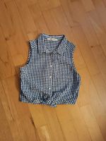 H&M Bluse ärmellos Gr. 146  blau weiß kariert Shirt Top Baden-Württemberg - Birkenfeld Vorschau