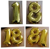 Ballon Zahlen Geburtstag Party Gold Metallic Deko Geschenk Spaß Bayern - Neumarkt i.d.OPf. Vorschau