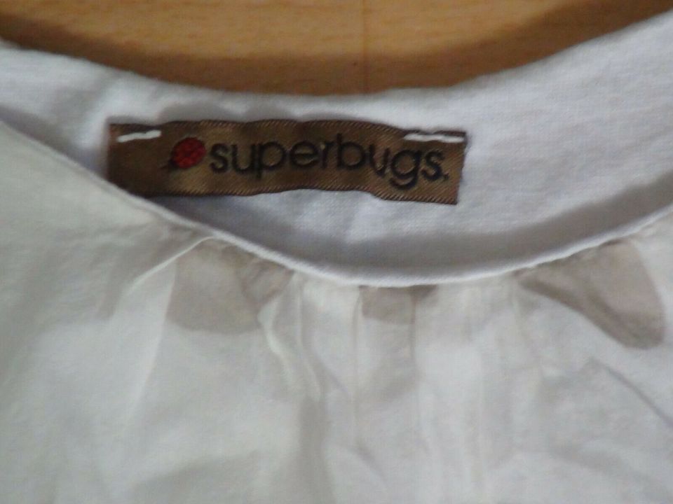 Superbugs 100% Seide Damen Bluse weiß-beige Gr. 36-38 polka dots in Schwerin