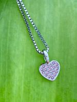 Swarovski Kette mit rosa Herzanhänger Baden-Württemberg - Waldstetten Vorschau