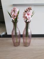 ⭐2 Deko Glasvasen Glas Vasen rosa mit Kunstblumen⭐ Nordrhein-Westfalen - Mülheim (Ruhr) Vorschau