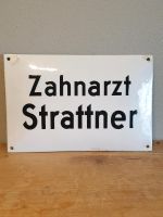 uraltes Emailschild aus Regensburg Zahnarzt Strattner Bayern - Wiesent Vorschau