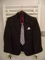 E.S.T. Kommunion Anzug 3tlg schwarz/silber Gr.140+Hemd+Krawatte Nordrhein-Westfalen - Würselen Vorschau