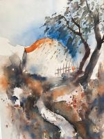 Kunst- Doppelkarten - Aquarell Baden-Württemberg - Bad Krozingen Vorschau