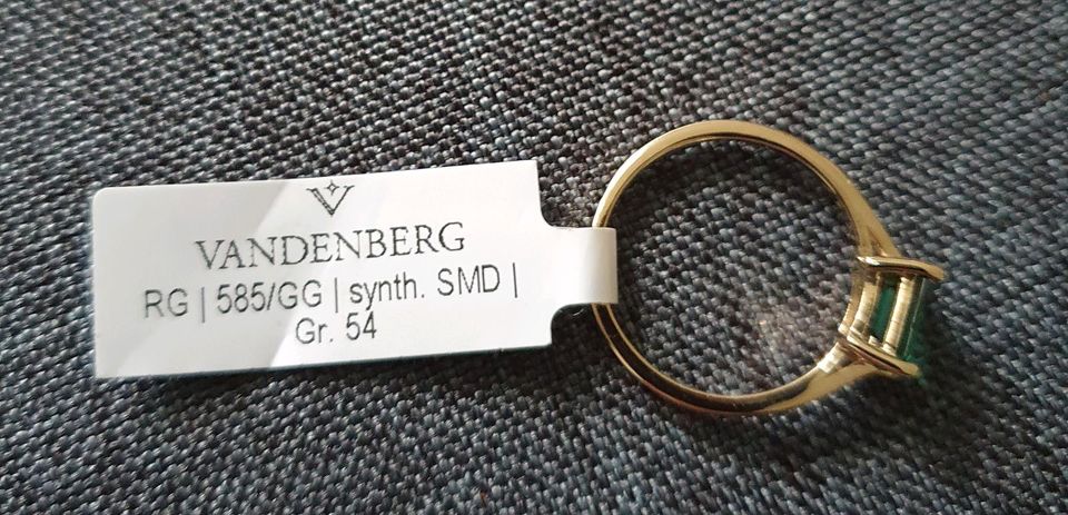 Vandenberg * Ring 585er Gold * Gr.54 * Smaragd * neu in Kamen