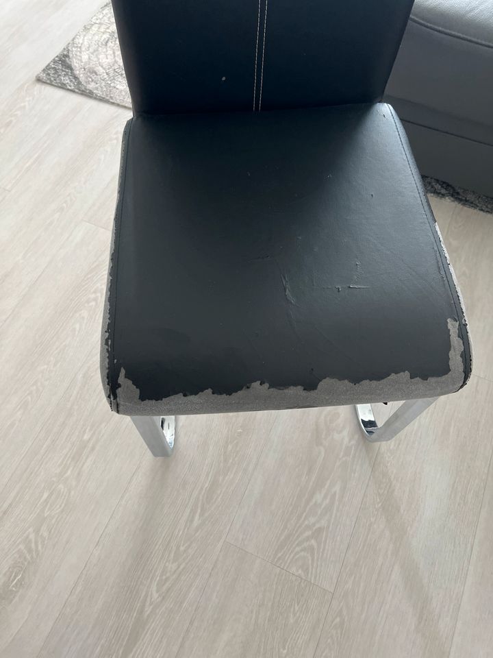 6x Stühle Leder schwarz für Esszimmer in München