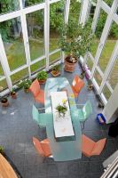 Designer Glas-Esstisch mit 6 Stühlen Hessen - Greifenstein Vorschau