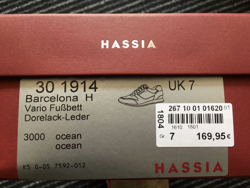 Hassia Sneaker, Leder, blau, Weite H, Wechselfußbett in Langenhagen