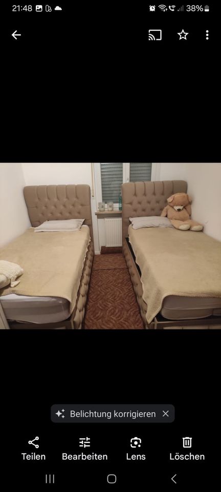 Zwei Bette in Töging am Inn