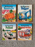 4 Mini-Bücher Feuerwehr, Baustelle, Polizei, Bagger Bayern - Penzing Vorschau